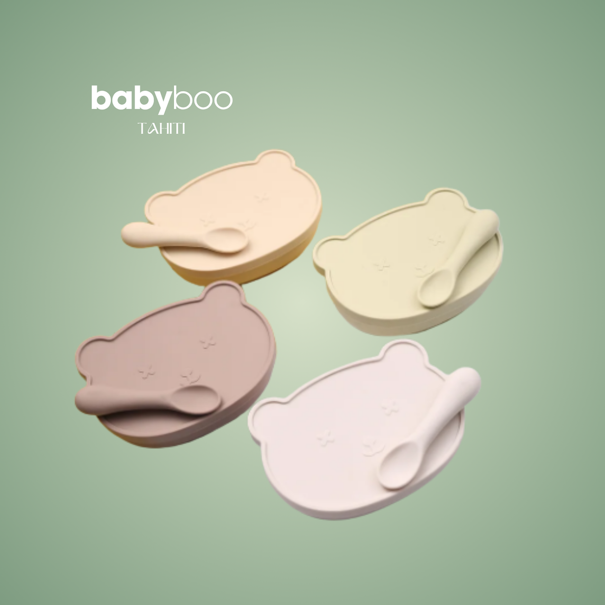 SET REPAS SILICONE OURS