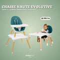 Chaise haute évolutive modulable 6-48 mois – Baby Boo Tahiti