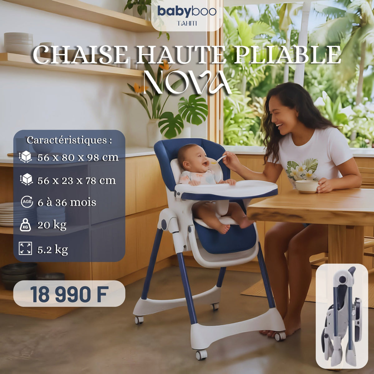 CHAISE HAUTE PLIABLE - NOVA