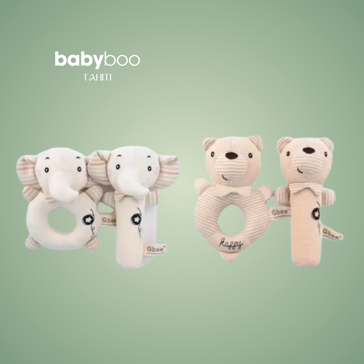 LOT DE 2 HOCHETS - PELUCHE